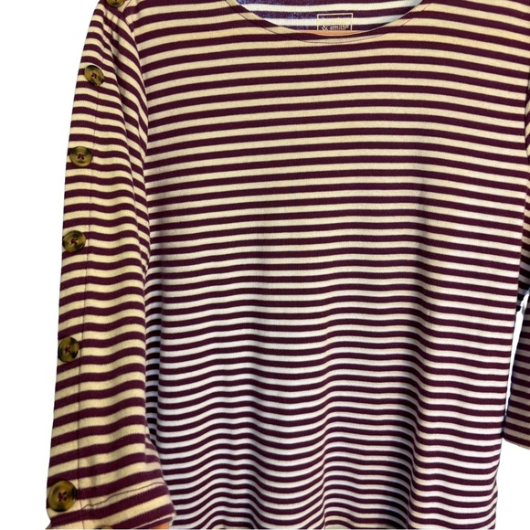 Striped Purple and White Women's Top - Picture 2 of 4